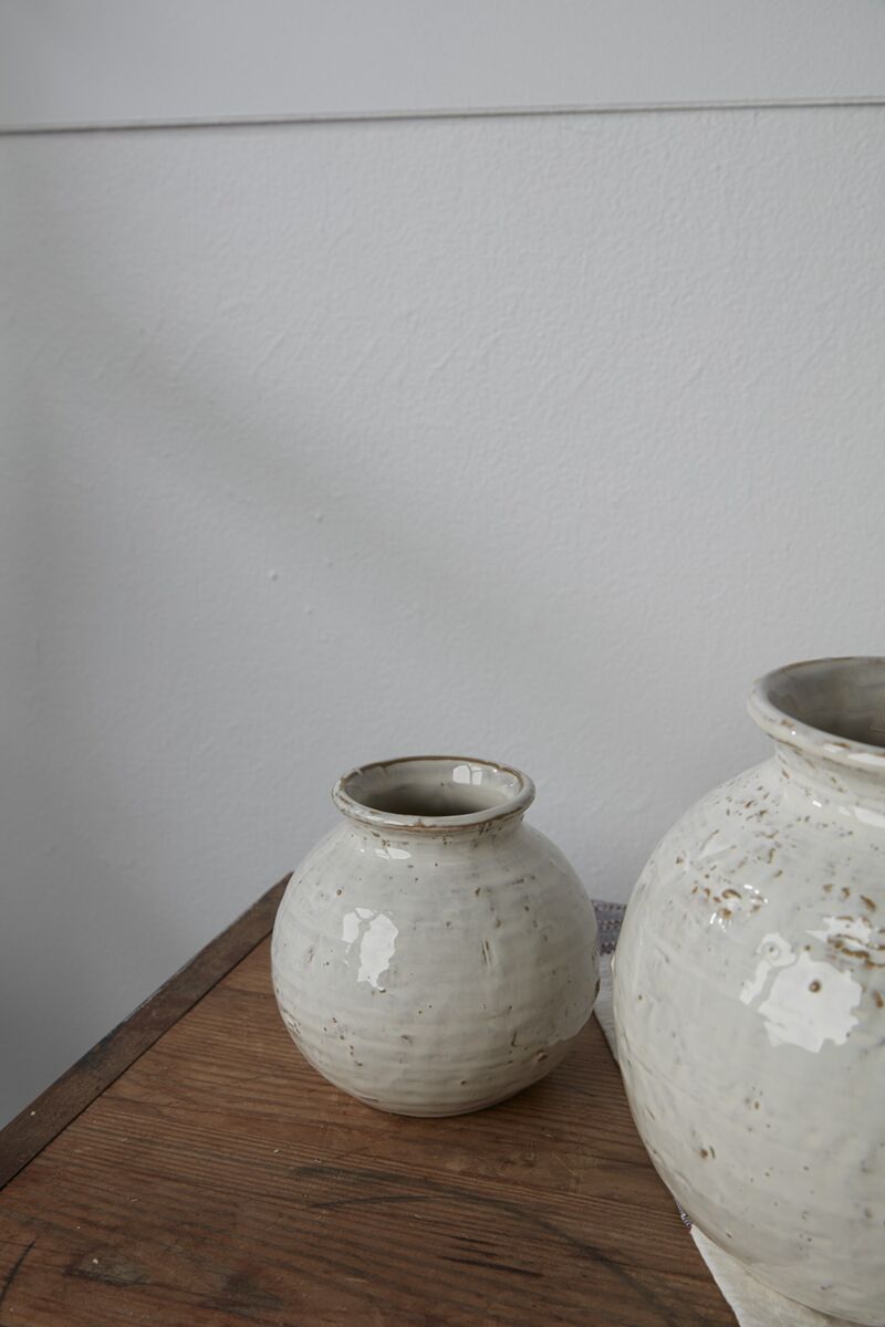 Design Shop White Page Vase, 4.5" X 4.25".