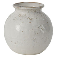 Design Shop White Page Vase, 6.5" X 6.5".