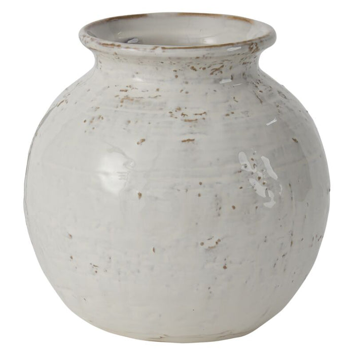 Design Shop White Page Vase, 6.5" X 6.5".