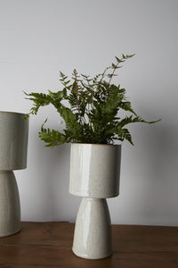 Design Shop Off-White Beta Footed Pot Sale, 4" X 8.75".