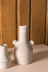 Design Shop White Luka Vase, 5" X 7.75".