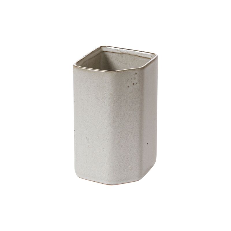 Design Shop Off-White Keystone Vase, 3.75" X 6.5".