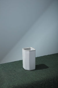 Design Shop Off-White Keystone Vase, 3.75" X 6.5".