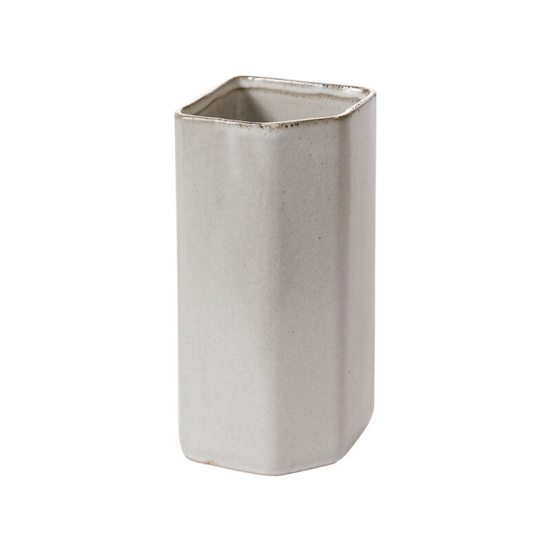 Design Shop Off-White Keystone Vase, 4" X 8"