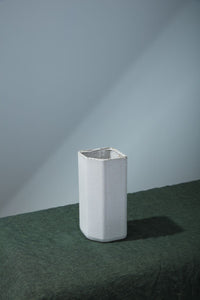 Design Shop Off-White Keystone Vase, 4" X 8"