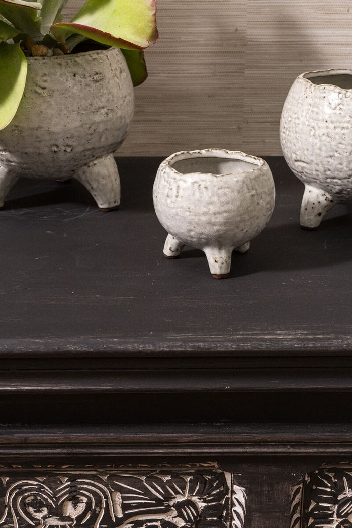 Design Shop Tan Noah Pot, 3.75" X 4", Set of 4.