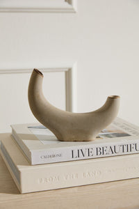 Design Shop Tan Cambered Budvase, 7.25" X 6", Set of 4.