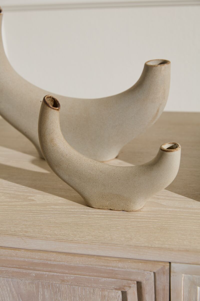 Design Shop Tan Cambered Budvase, 7.25" X 6", Set of 4.