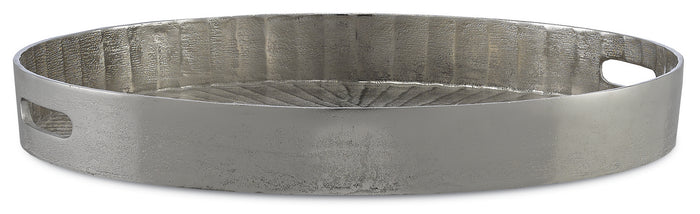 Currey and Company Tray from the Luca collection in Silver finish