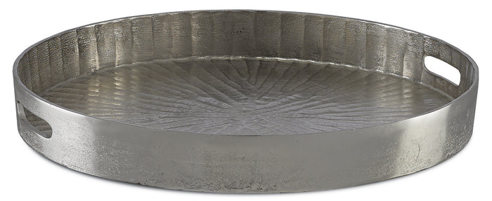 Currey and Company Tray from the Luca collection in Silver finish