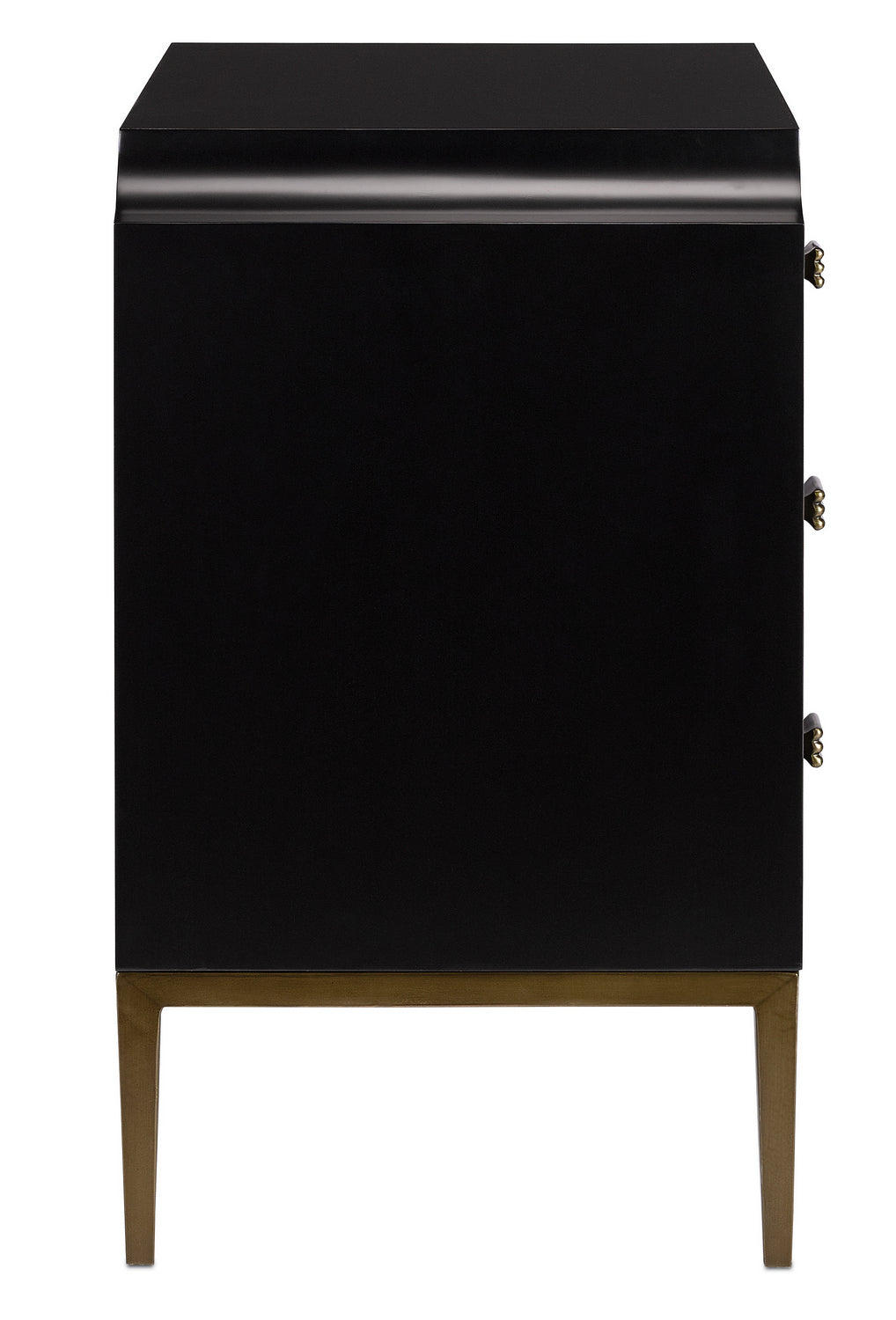 Currey and Company - 3000-0124 - Chest - Kallista Collection - Dark Sapphire/Caviar Black/Antique Brass