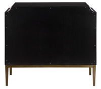 Currey and Company - 3000-0124 - Chest - Kallista Collection - Dark Sapphire/Caviar Black/Antique Brass