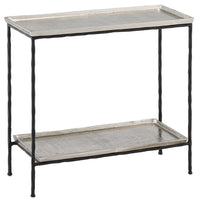 Currey and Company - 4000-0061 - Side Table - Boyles Collection - Antique Silver/Black