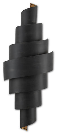 Currey and Company - 5000-0112 - Two Light Wall Sconce - Chiffonade Collection - French Black/Painted Gold