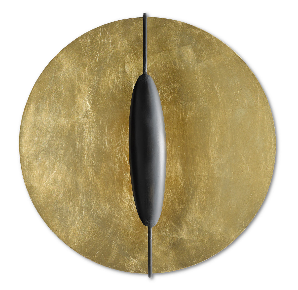 Currey and Company - 5000-0130 - One Light Wall Sconce - Pinders - Contemporary Gold Leaf/Contemporary Gold/French Black