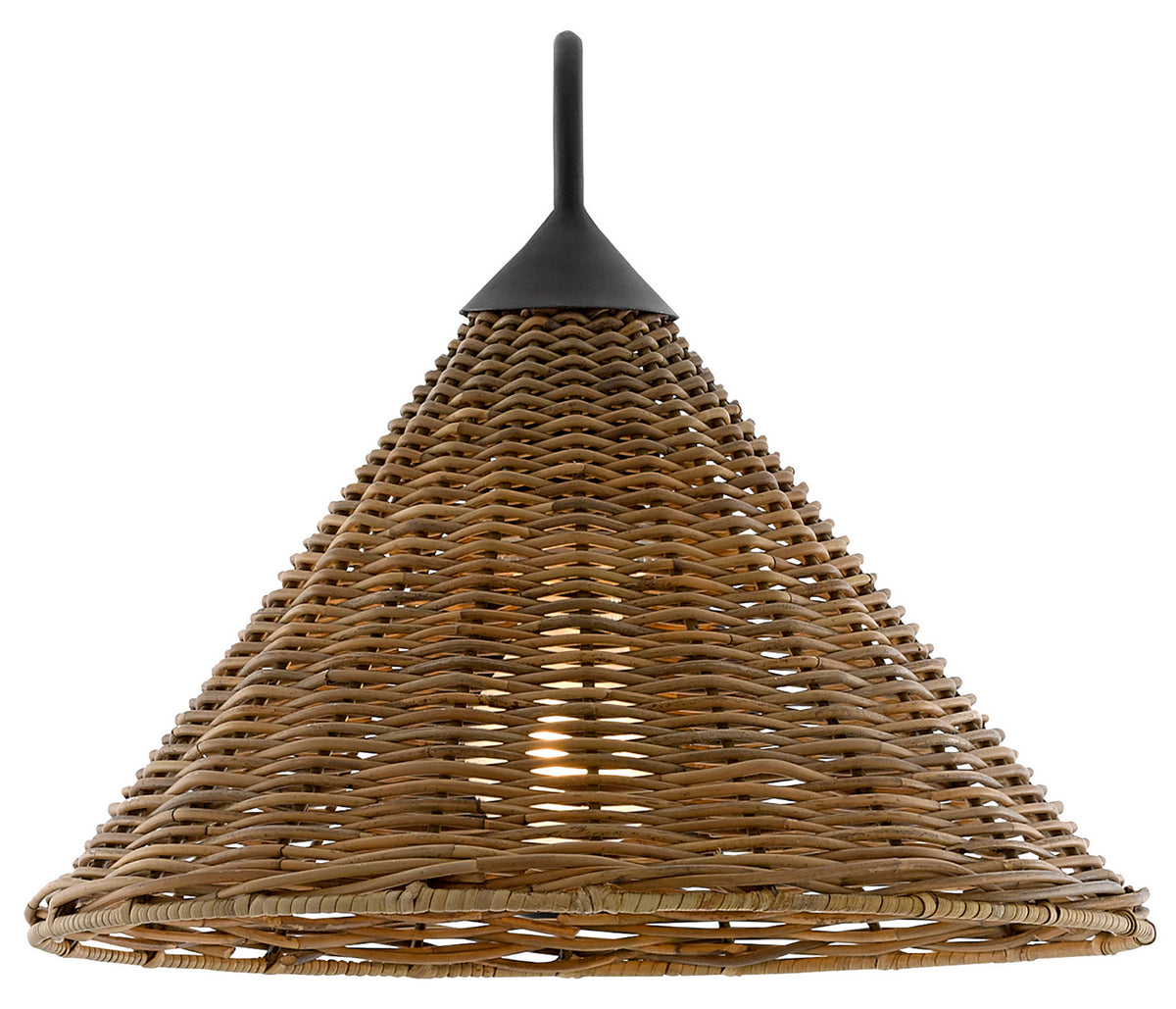 Currey and Company - 5000-0139 - One Light Wall Sconce - Basket - Natural/Blacksmith