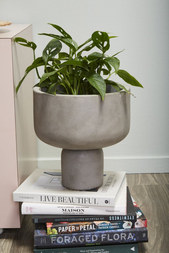 Design Shop Grey Fresno Planter, 10.5" X 11".