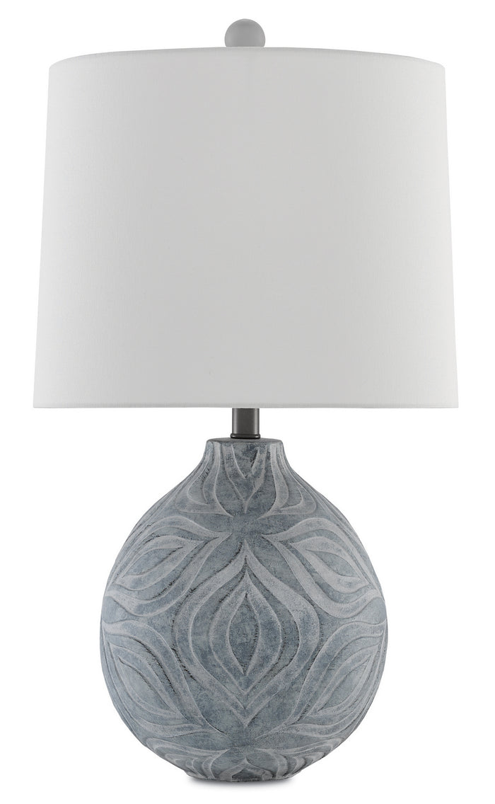 Currey and Company One Light Table Lamp from the Hadi collection in Gray Stone Wash finish