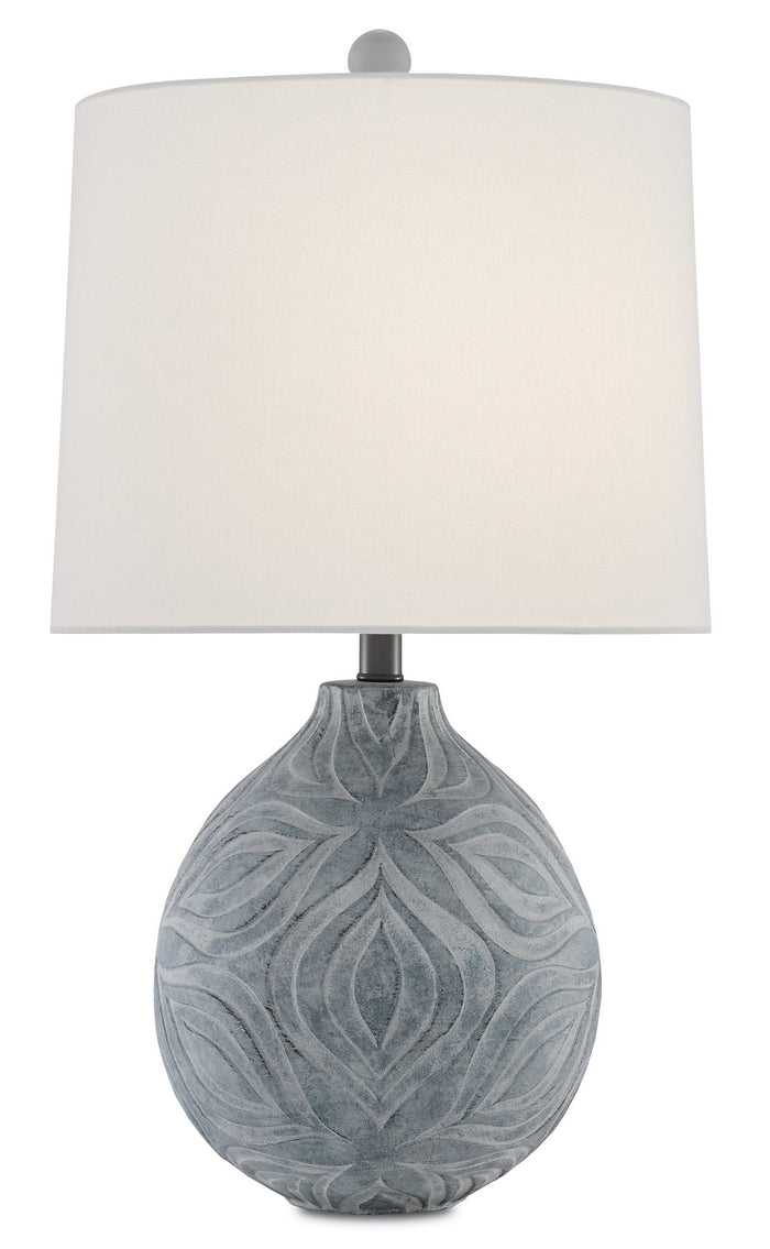 Currey and Company One Light Table Lamp from the Hadi collection in Gray Stone Wash finish