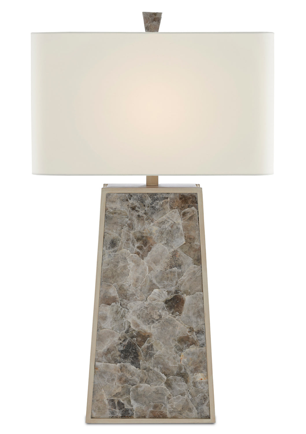Currey and Company - 6000-0429 - One Light Table Lamp - Calloway Table Lamp - Light Mica/Silver Leaf