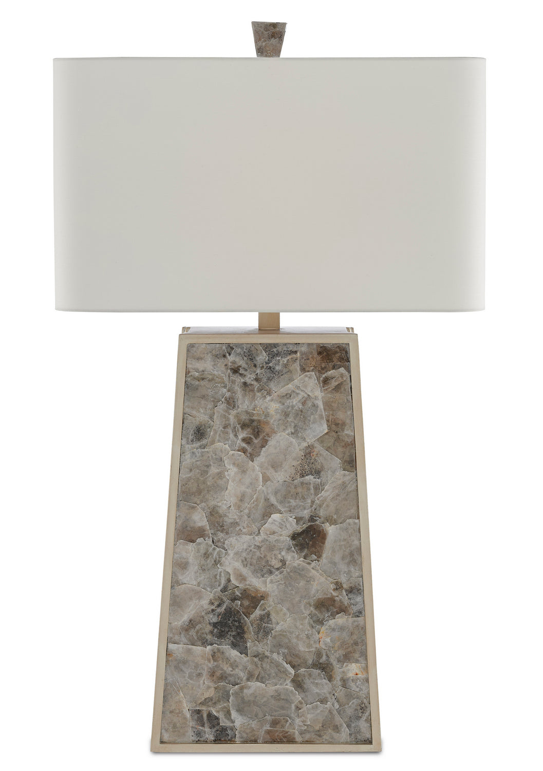 Currey and Company - 6000-0429 - One Light Table Lamp - Calloway Table Lamp - Light Mica/Silver Leaf