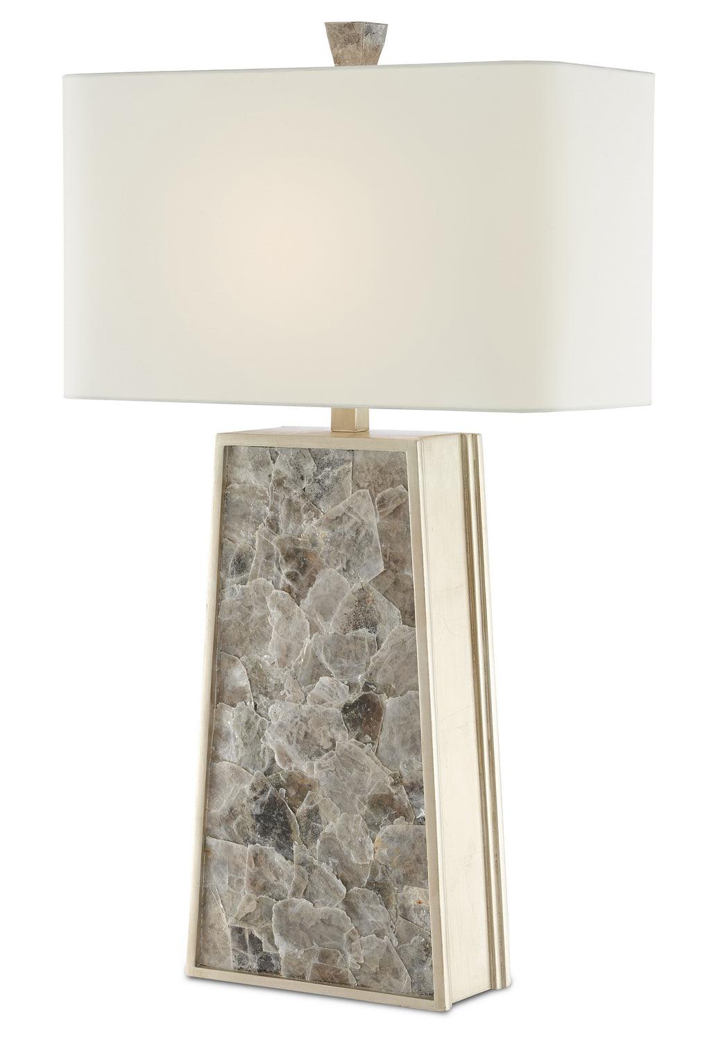 Currey and Company - 6000-0429 - One Light Table Lamp - Calloway Table Lamp - Light Mica/Silver Leaf
