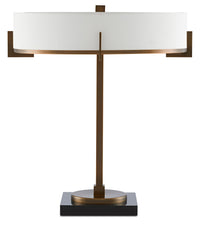 Currey and Company - 6000-0438 - Three Light Table Lamp - Jacobi Brass Table Lamp - Antique Brass/Black