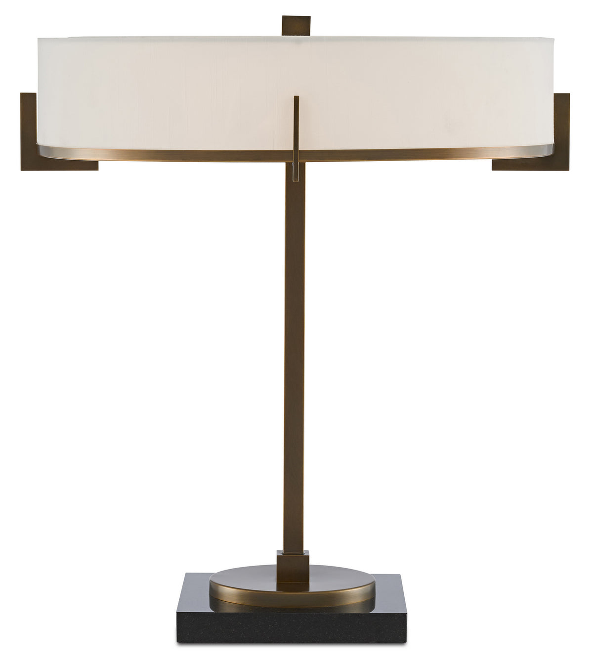 Currey and Company - 6000-0438 - Three Light Table Lamp - Jacobi Brass Table Lamp - Antique Brass/Black