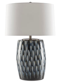 Currey and Company - 6000-0456 - One Light Table Lamp - Milner Collection - Indigo/Cloud