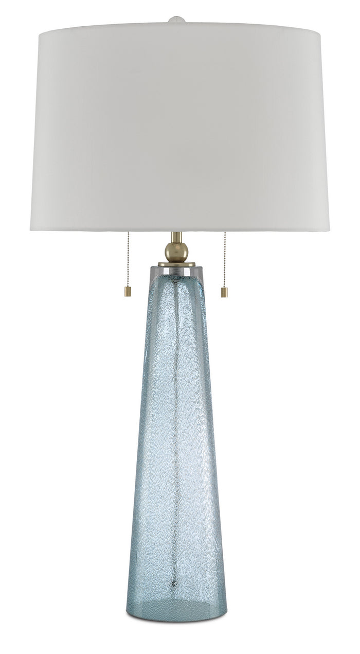 Currey and Company Two Light Table Lamp from the Looke collection in Blue finish
