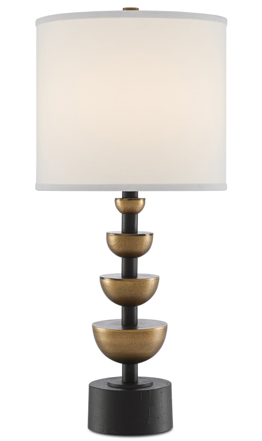 Currey and Company - 6000-0509 - One Light Table Lamp - Chastain Table Lamp - Antique Brass/Black