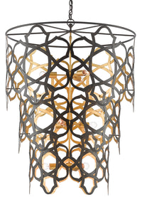 Currey and Company - 9000-0381 - Nine Light Chandelier - Mauresque Collection - Bronze Gold/Contemporary Gold Leaf
