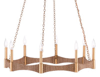 Currey and Company - 9000-0402 - Eight Light Chandelier - Mallorca Chandelier - Natural/Dark Contemporary Gold Leaf