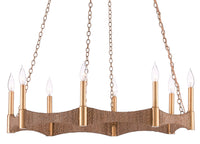 Currey and Company - 9000-0402 - Eight Light Chandelier - Mallorca Chandelier - Natural/Dark Contemporary Gold Leaf
