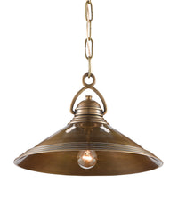 Currey and Company - 9000-0407 - One Light Pendant - Vintage Brass