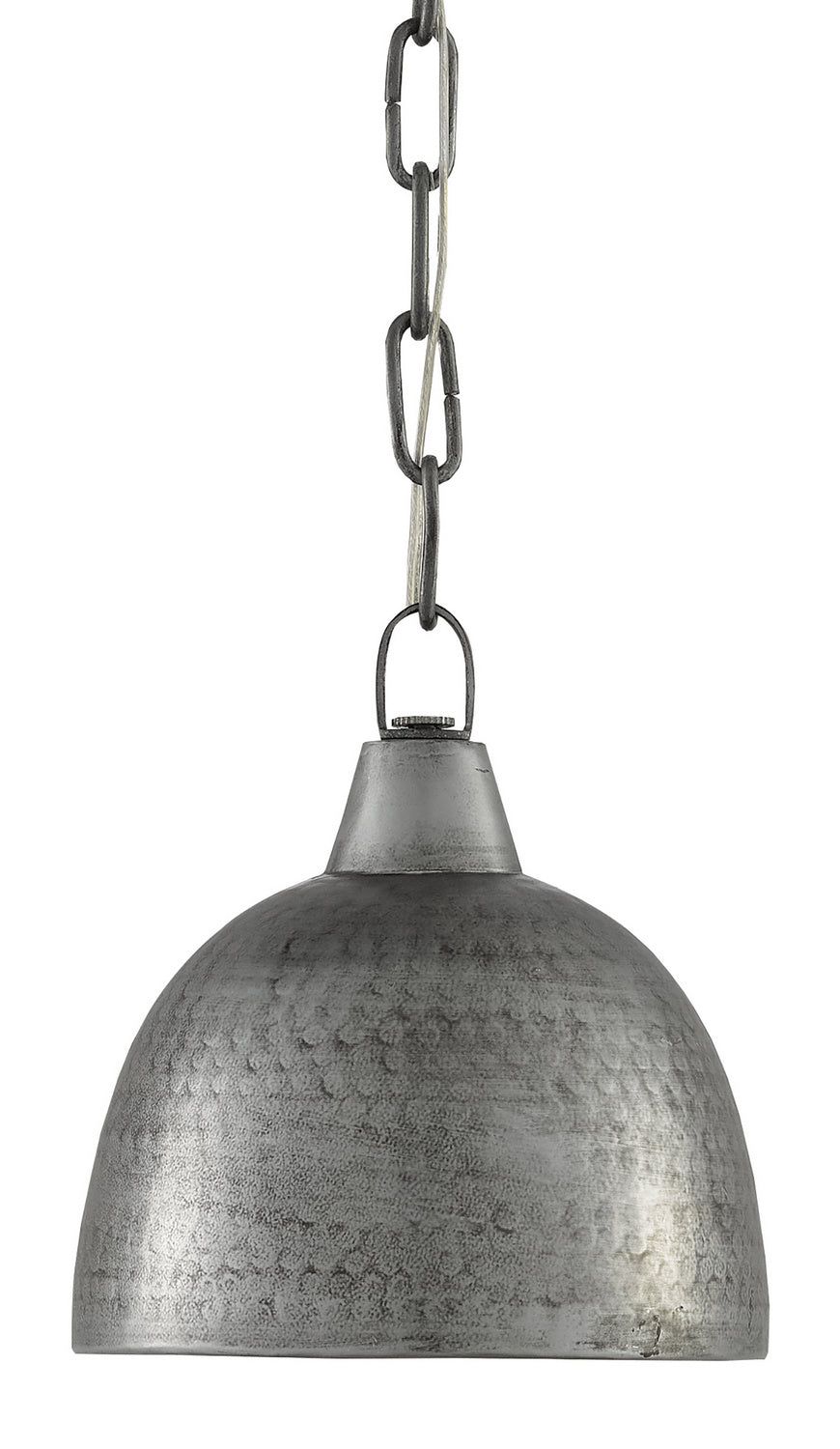 Currey and Company - 9000-0426 - One Light Pendant - Earthshine Collection - Blackened Steel