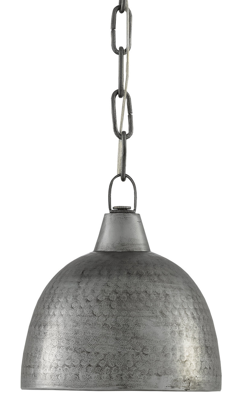 Currey and Company - 9000-0426 - One Light Pendant - Earthshine Collection - Blackened Steel