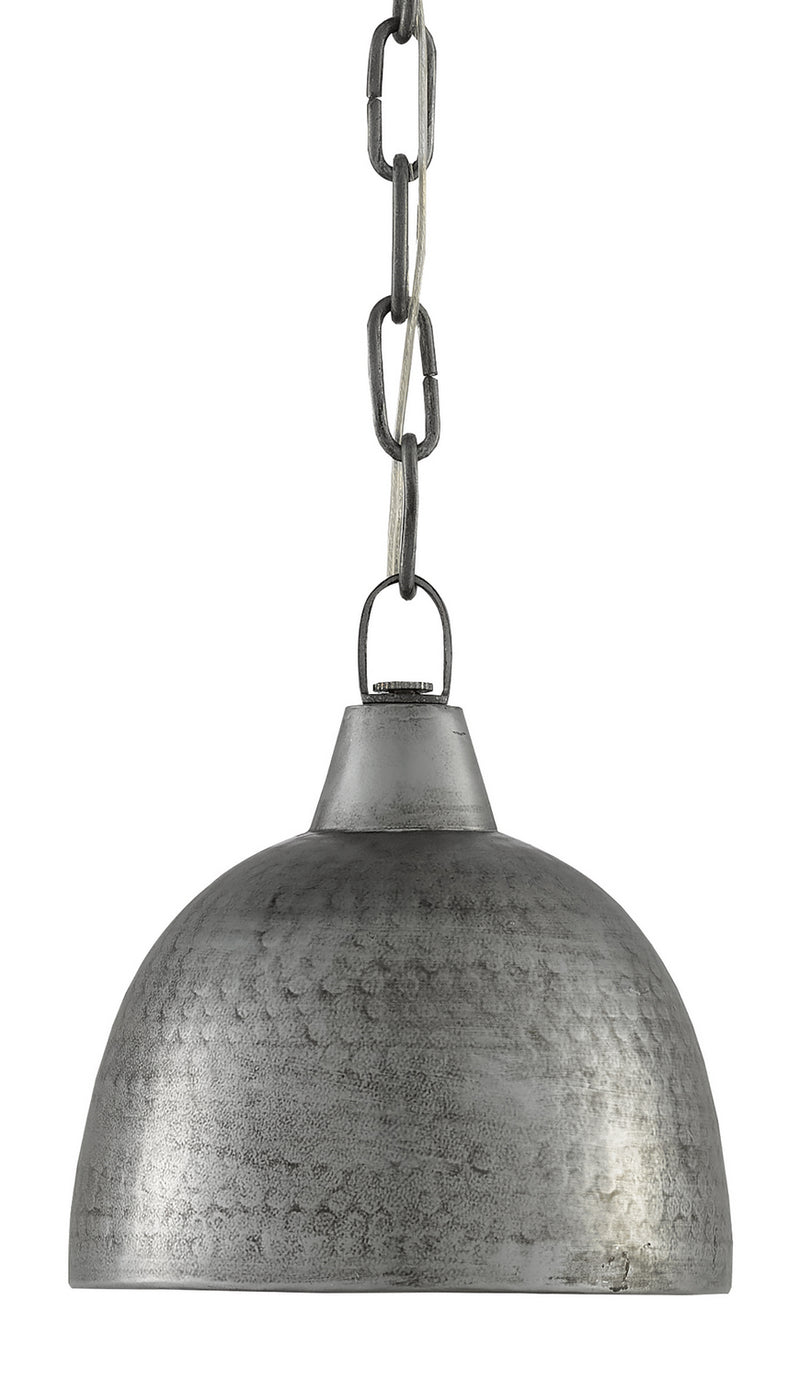 Currey and Company - 9000-0426 - One Light Pendant - Earthshine Collection - Blackened Steel