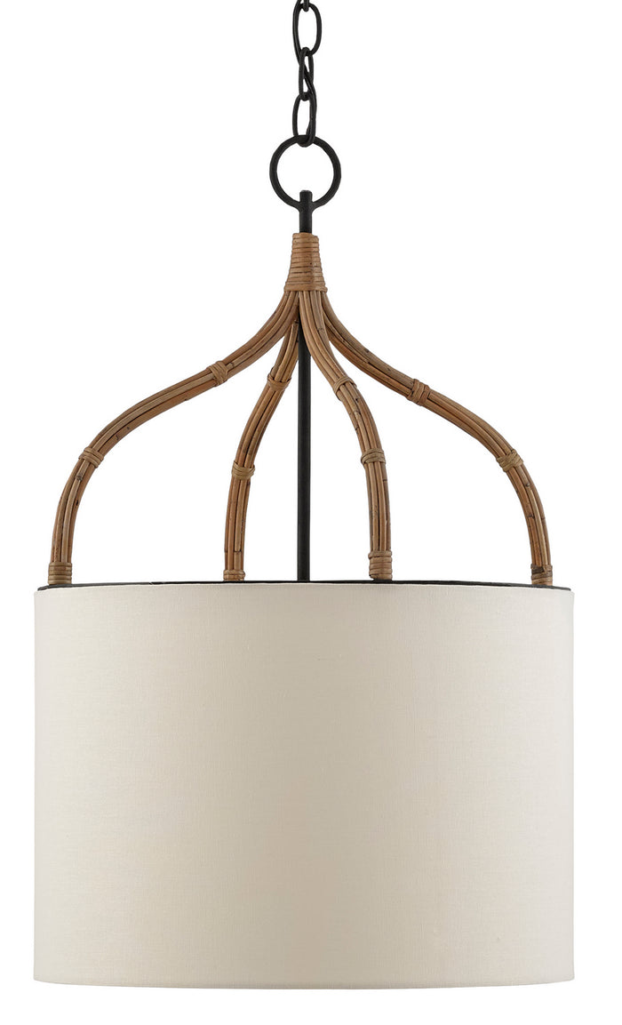 Currey and Company One Light Pendant from the Dunning collection in Blacksmith/Natural finish