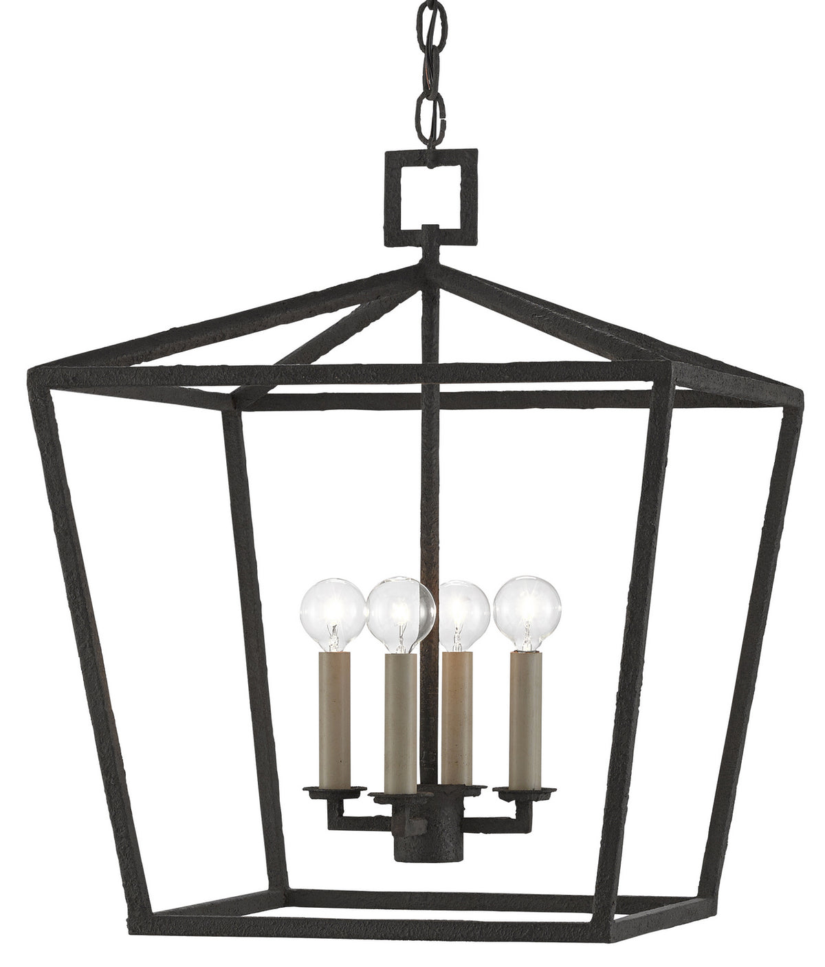 Currey and Company - 9000-0455 - Four Light Lantern - Denison Collection - Molé Black