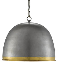 Currey and Company - 9000-0477 - One Light Pendant - Pewter/Polished Brass
