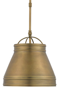 Currey and Company - 9000-0488 - One Light Pendant - Lumley Collection - Antique Brass