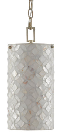Currey and Company - 9000-0490 - One Light Pendant - Pearl/Antique Silver Leaf