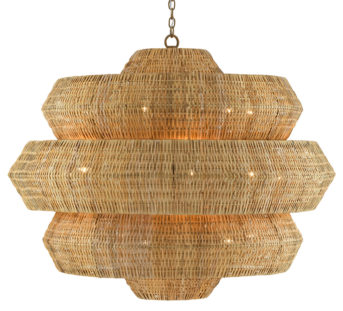 Currey and Company - 9000-0496 - 18 Light Chandelier - Antibes Collection - Natural/Khaki