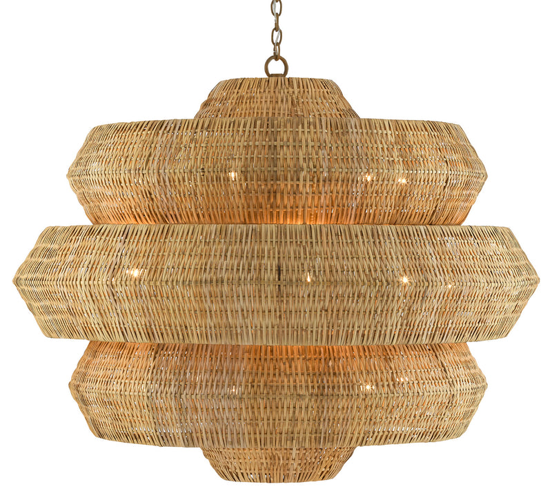 Currey and Company - 9000-0496 - 18 Light Chandelier - Antibes Collection - Natural/Khaki