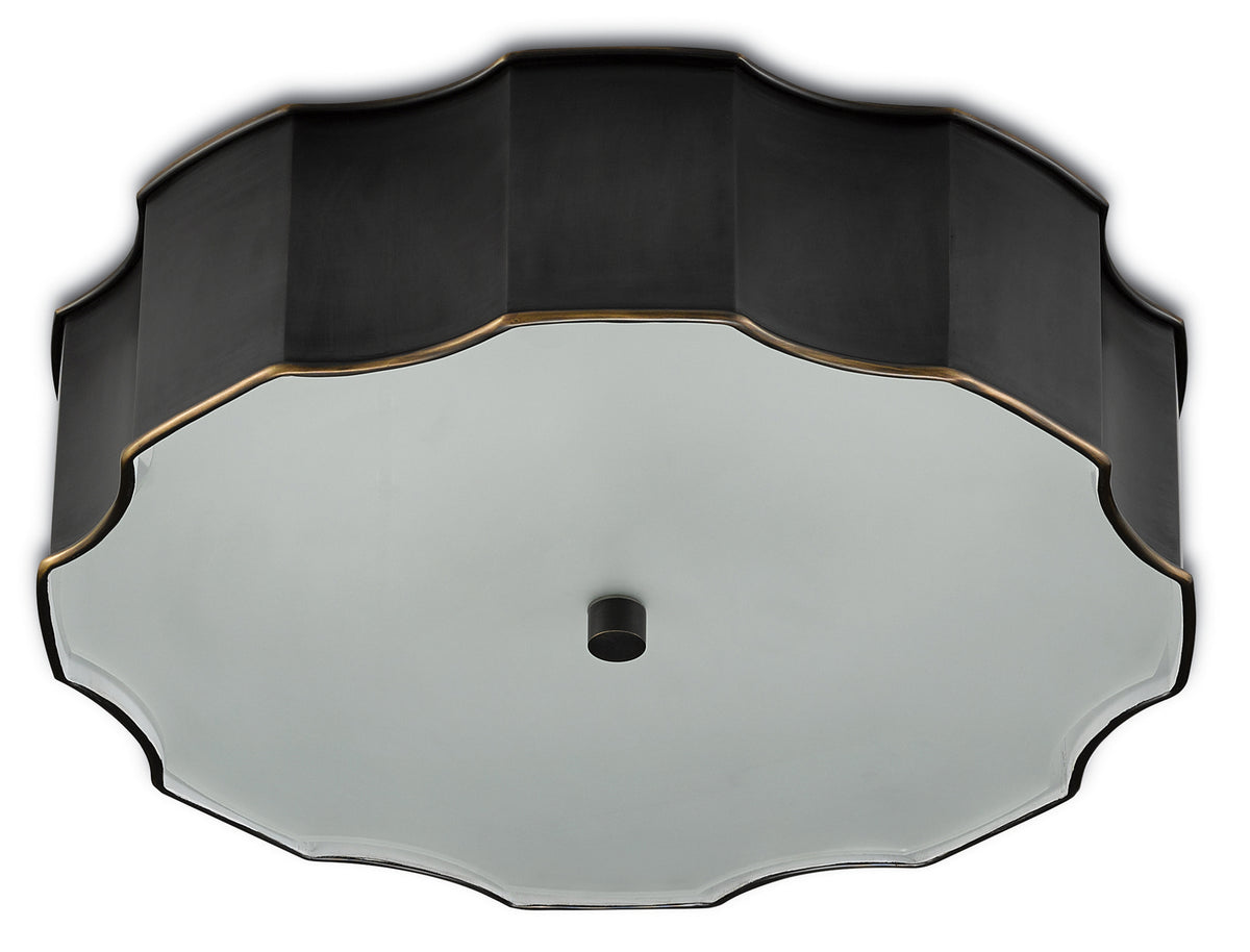Currey and Company LED Flush Mount from the Wexford collection in Oil Rubbed Bronze finish