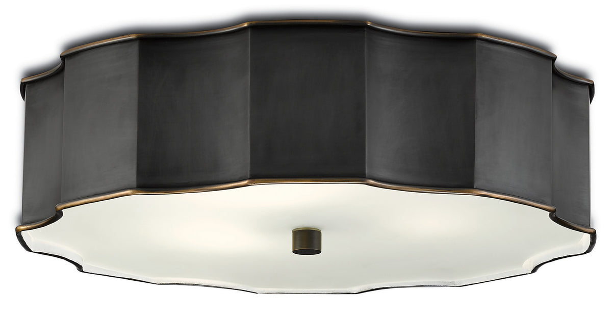 Currey and Company LED Flush Mount from the Wexford collection in Oil Rubbed Bronze finish