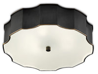 Currey and Company LED Flush Mount from the Wexford collection in Oil Rubbed Bronze finish