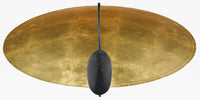 Currey and Company - 9999-0049 - Two Light Flush Mount - Pinders Collection - Contemporary Gold Leaf/French Black