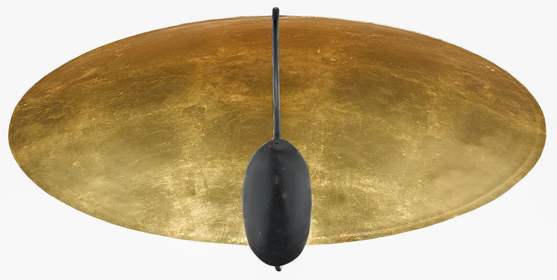 Currey and Company - 9999-0049 - Two Light Flush Mount - Pinders Collection - Contemporary Gold Leaf/French Black
